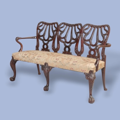 A George II Style Triple-Back Settee